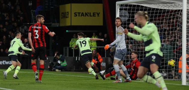 انتهت الدوري الإنجليزي – بورنموث (1) – (4) سيتي.. انتصار كبير